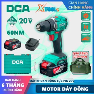 Máy khoan búa không chổi than dùng pin DCA ADJZ2060i máy khoan pin kèm pin sạc 3 chức năng, khoan tường, khoan bê tông