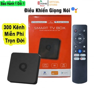 Tivi Box Q1 Android TV 12 Crack, Điều Khiển Giọng Nói 200 Kênh Miễn Phí Wifi Kép Bluetooth RAM 2GB