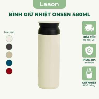 Bình nước giữ nhiệt Onsen Lason 480ml bình đựng nước nóng lạnh giữ nhiệt 6-8 tiếng BN-GN17