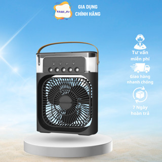 Quạt Điều Hòa Hơi Nước 3 Tốc Độ Gió - Quạt Phun Sương 5 Lỗ Bình Chứa 600ml Hẹn Giờ Thông Minh ( didooglt )