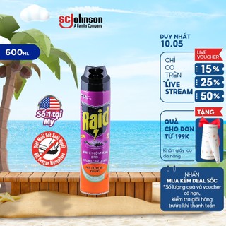 RAID Bình xịt côn trùng Hương Cam Chanh 600ml