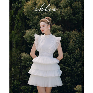 váy local brand Chloe Majori váy trắng dự size S (thanh lý mặc 1 lần)