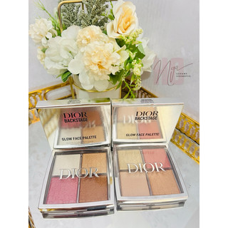Bảng má hồng - highlight di.or backstage glow face palette 4 ô