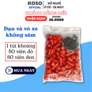 Đạn vá vỏ xe không săm - đạn vá lốp xe không xăm KOSO dùng cho súng vá lốp không săm bịch loại nhỏ,lớn:80,88 đạn,đầu đạn
