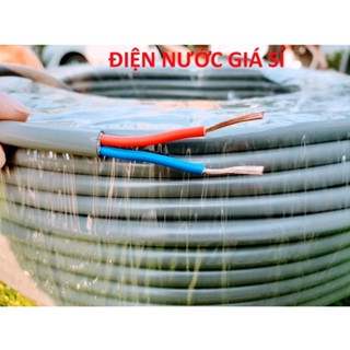 Dây điện đôi tròn xám 2 lõi 2x1.0 Fadaco 10m 15m 20m 25m 30m 2 vỏ bọc