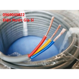 100 met Dây Điện 3 Lõi 3x4.0 Fadaco Tròn Xám 2 Vỏ Bọc