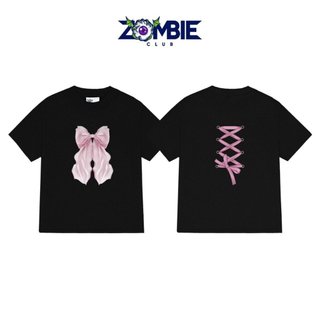 Áo thun Baby Tee Zombie Club x Pamin Bow Tie vải cotton cao cấp định lượng 250gsm ZB036