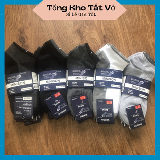 Combo 5 đôi tất vớ miniso cổ ngắn co dãn kháng khuẩn