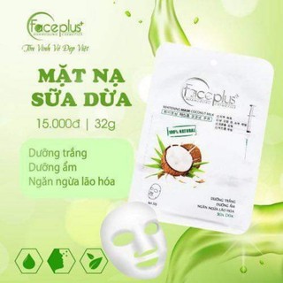 [Hàng Chuẩn] Mặt Nạ Faceplus Dưỡng Sáng Da Rong Nho-Sữa Dừa 32G