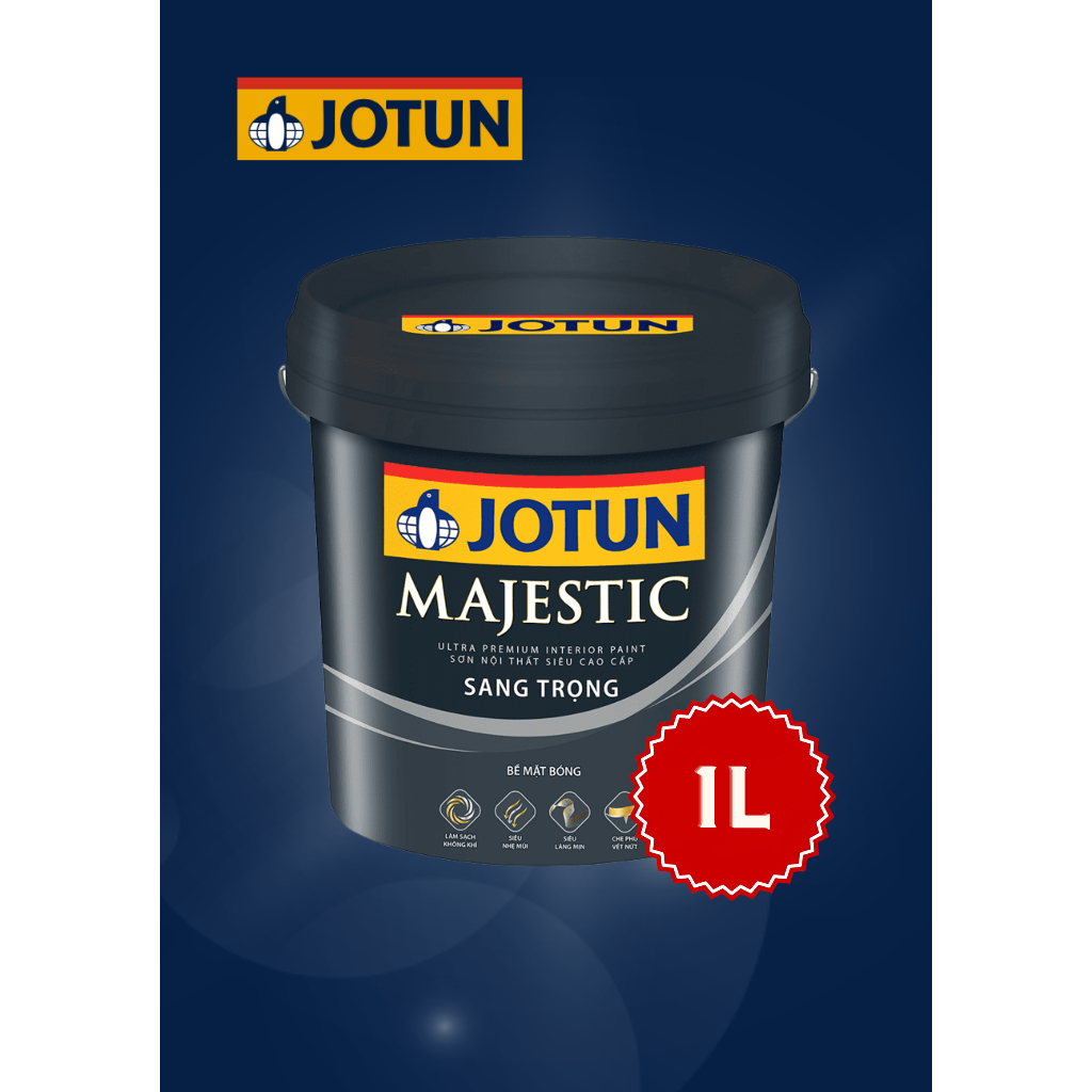 1L - Sơn phủ siêu cao cấp trong nhà/tường nội thất Jotun Majestic sang trọng