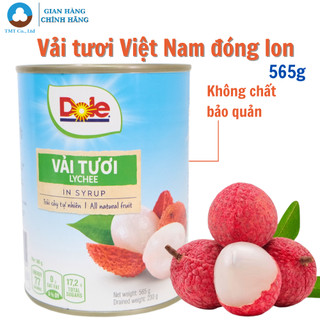 Vải tươi đóng lon dole 565g làm từ vải tươi việt nam date:24.06.26