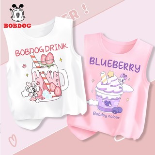 Áo ba lỗ bé gái BOBDOG,áo thun 3 lỗ bé gái in hình cho bé