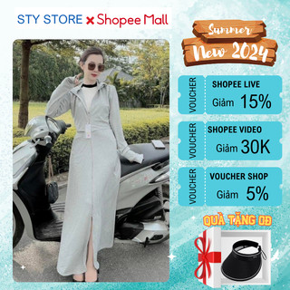 Áo Chống Nắng Toàn Thân Croptop STY Chất Umi Cotton Co Dãn 4 Chiều Dày Dặn Chống Tia UV 98%