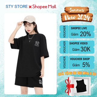 Áo Thun MLB NY Unisex Form rộng 100% Cotton 2 chiều không phai Local Brand