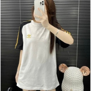 Áo Phông Adidas Phối Màu 3 Sọc Vàng Thêu Logo Trước Ngực Chất Cotton Khô Dày Dặn - Áo Thun Nam Nữ Dáng Unisex Hot