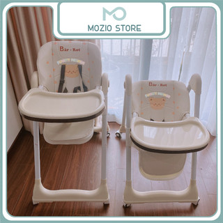 Ghế ăn dặm barrot br030 và br032 có bánh xe và ngả lưng ưu việt cho bé ăn dặm mozio