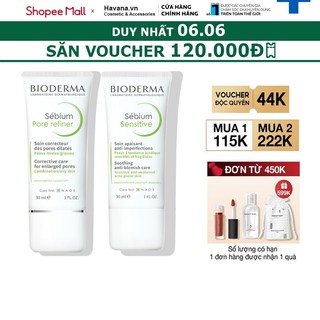 Kem dưỡng giảm mụn viêm nhạy cảm Bioderma Sebium Sensitive - 30 ml