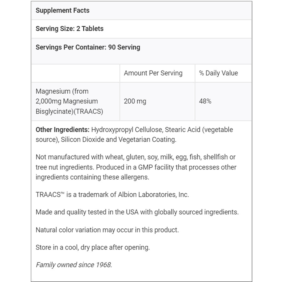 Viên uống bổ sung Magie NOW Magnesium Glycinate 200 mg , 180 viên hỗ trợ sức khỏe tim mạch - Shop Gym