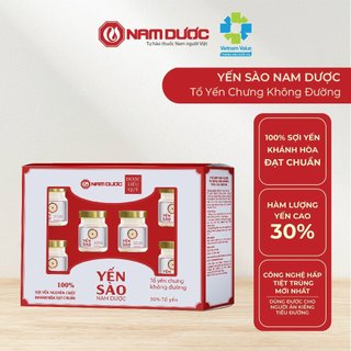 Yến sào Nam Dược Set 6 lọ x 70ml tổ yến chưng không đường bồi bổ sức khỏe, dùng được cho người giảm cân,ăn kiêng