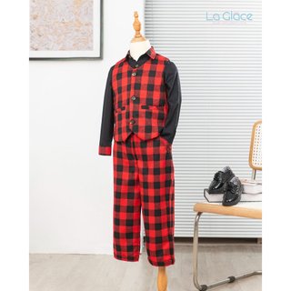 Set gile kẻ caro bé trai Harry  cao cấp - La Glace