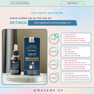 Tinh chất AVA Retinol Serum Chống lão hoá - Dưỡng sáng - Trẻ hóa làn da 30ml