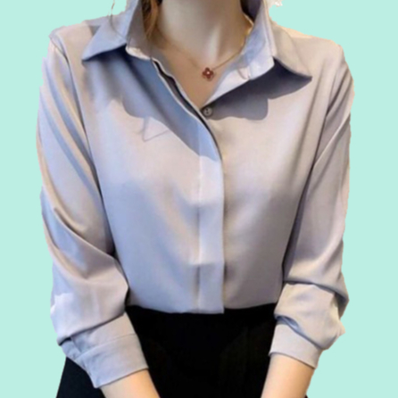 Áo sơ mi nữ đen, trắng sơ mi công sở nữ vải lụa tằm cao cấp | BigBuy360 - bigbuy360.vn