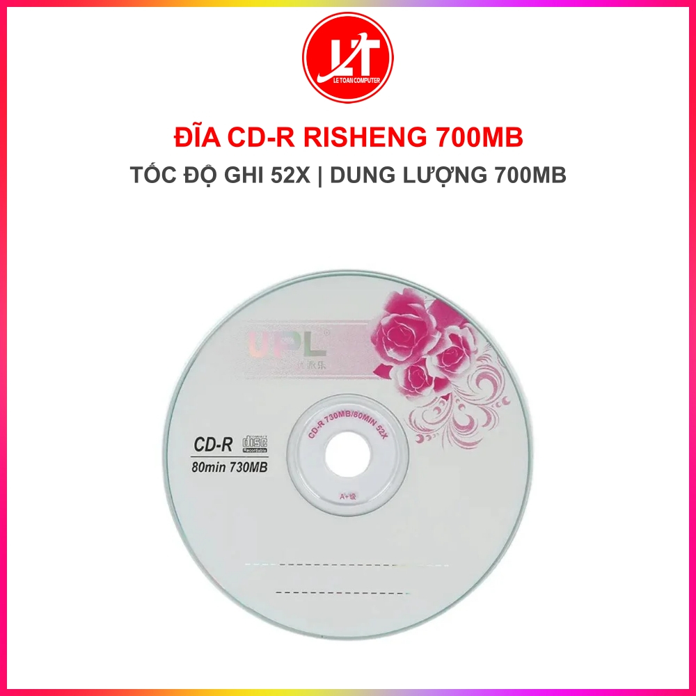 Đĩa CD-R Risheng 700MB (Đĩa trắng, ghi 1 lần)