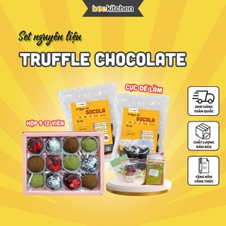 Set Tự Làm Chocolate Truffle Nhà Bee - Thành phẩm hộp quà Valentine 9-12 viên các vị
