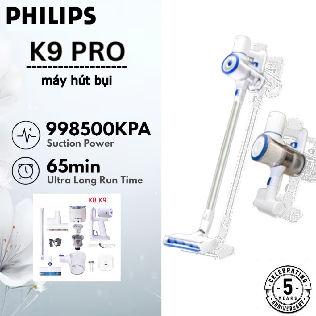 2024 MỚI K9 Pro Máy hút bụi không dây Máy hút bụi miễn phí Máy hút bụi cầm tay không dây