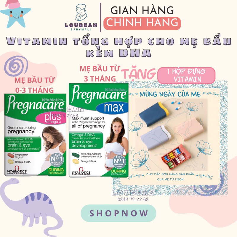 Vitamin bầu tổng hợp Pregnacare Max Plus giúp tăng cường sức khỏe cho mẹ và tăng miễn dịch cho bé nội địa Anh