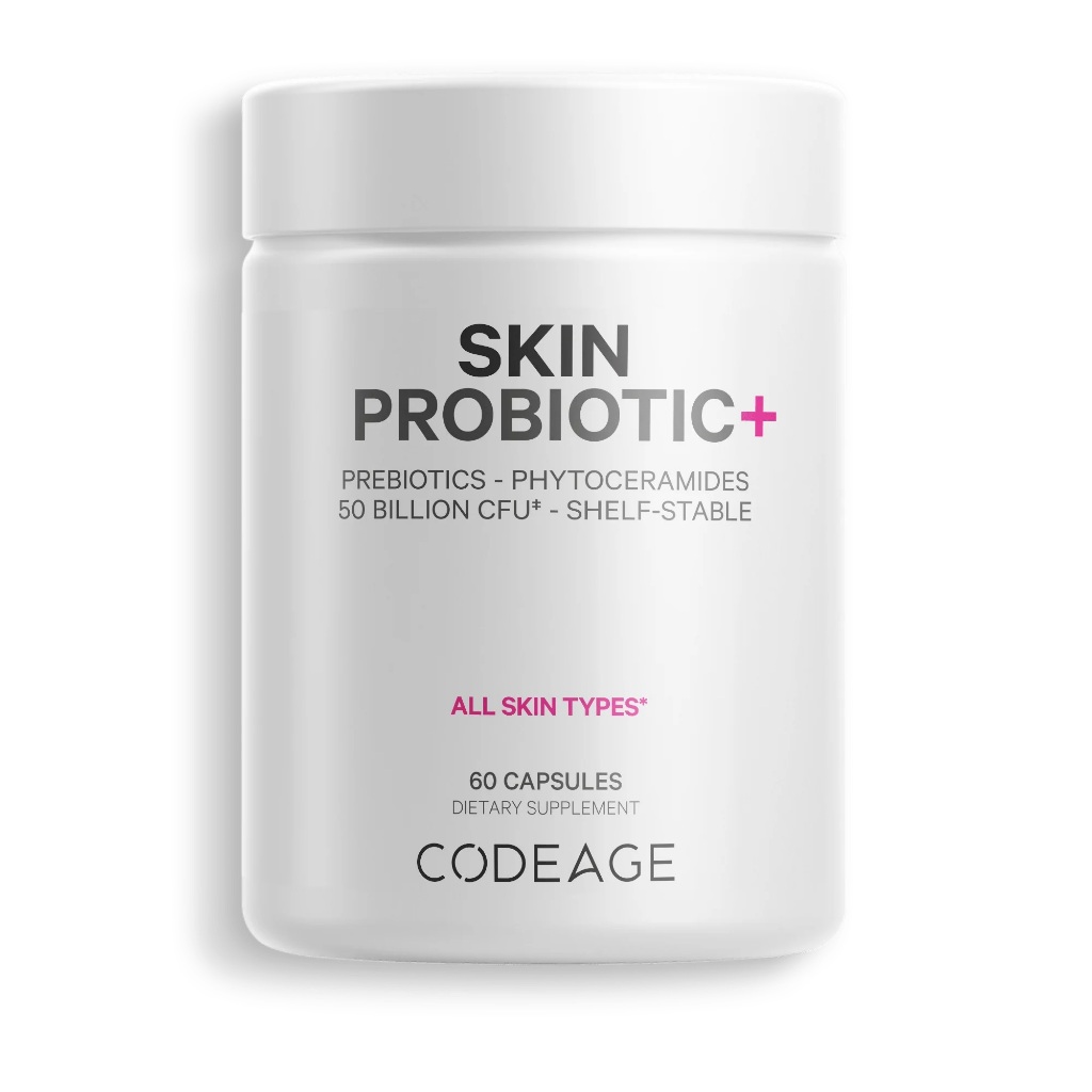 Viên Uống Lợi Khuẩn Codeage Skin Probiotic Giúp Giảm Mụn, Củng Cố Hàng Rào Bảo Vệ Da (Chai 120 Viên)