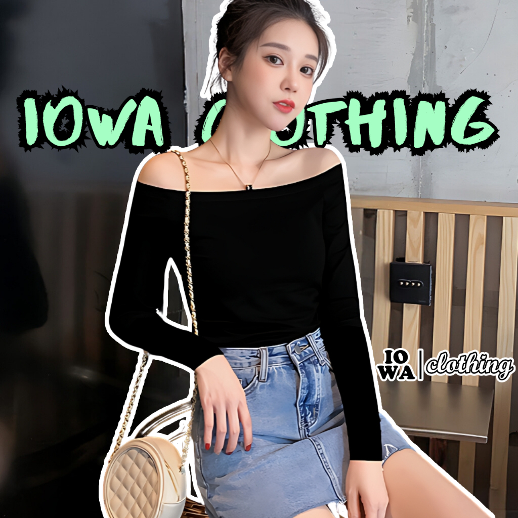 Áo Thun TAY DÀI TRỄ VAI DÁNG DÀI Chất Thun Gân Trơn DD155, Áo Thun Kiểu Trơn Ôm Gọn Hở Vai Nữ IOWA | BigBuy360 - bigbuy360.vn