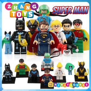Đồ chơi Xếp hình Người dơi Batman gồm Robin Nightwing Condiment King Harley Quinn - Black Vulcan Minifigures Xinh X0198