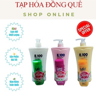 Sữa tắm e100 1,2kg + tặng dầu gội lexi 180g