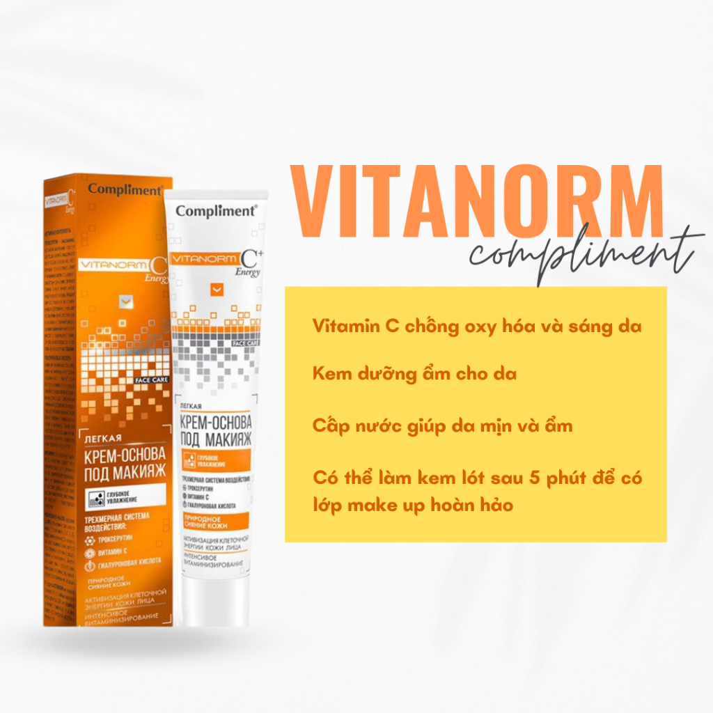 Kem Dưỡng Ẩm Sáng Da Trẻ Hoá Da Trắng Hồng Compliment Vitanorm Nga 50ML| Moska Shop