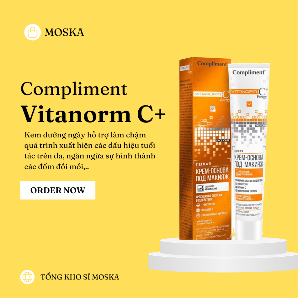 Kem Dưỡng Ẩm Sáng Da Trẻ Hoá Da Trắng Hồng Compliment Vitanorm Nga 50ML| Moska Shop