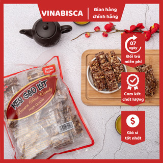 Kẹo gạo lứt ít ngọt giòn ngon Vinabisca 200g Kẹo gạo lứt đậu phộng
