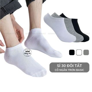 [Sỉ] Combo 30 đôi tất vớ TRƠN CỔ NGẮN nam nữ chuẩn xuất Nhật