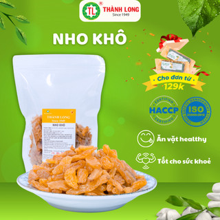 Nho Khô Hạt To Thành Long Đồ Ăn Vặt Nho Sấy Khô Chua Ngọt Thơm Ngon Túi 200g/500g