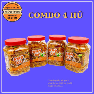 Combo 4 Hũ Khô Gà (Khô gà ngon loại 1 - không độn bột - Có bán SLL)