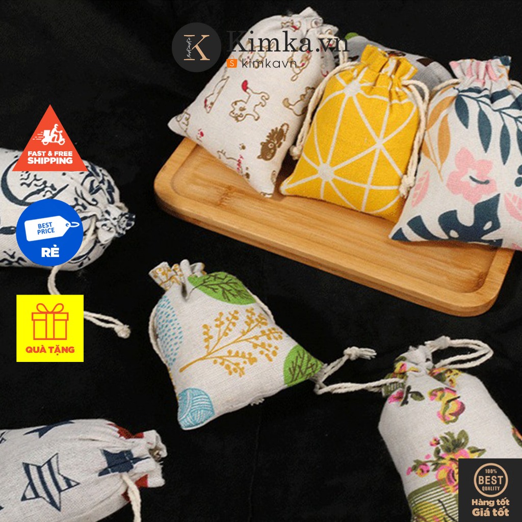 (483) Túi Vải Rút Đựng Đồ Cá Nhân, Đồ Trang Sức Nhiều Kích Thước