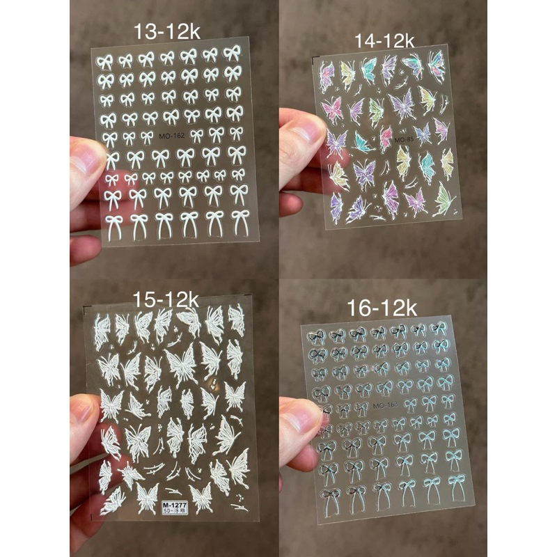 Sticker nổi cao cấp 3D dán móng nhiều mẫu
