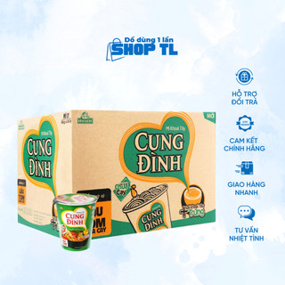 Thùng 24 ly mì khoai tây Cung Đình lẩu tôm chua cay