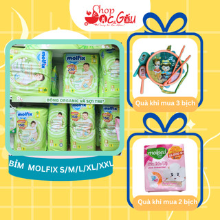Bỉm tã thiên nhiên molfix natural mỏng, êm mềm, ngăn ngừa hăm tã thấm hút nhanh s, m, l, xl, xxl. xxxl shop sóc & gấu