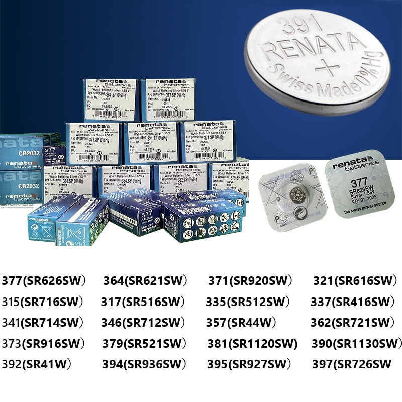 Pin Đồng Hồ Renata Thụy Sĩ 1,55v SR626/ 621/ 920/ 616/ 716/ 516/ 512/416/714/712/44/721/916/521/1120/1130/41/936/927/726