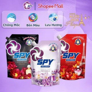 (New) Nước xả vải SPY 1200ml chống mốc, công nghệ hạt lưu hương, bền màu, ngừa mùi hôi và mềm mại