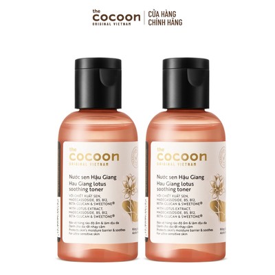 HÀNG TẶNG KHÔNG BÁN - Combo 2 Trial size - Nước sen Hậu Giang Cocoon giúp phục hồi đa nhiệm cho da rất nhạy cảm 50ml