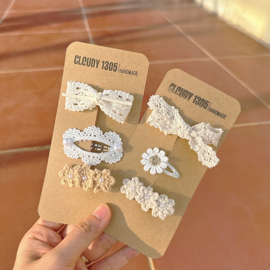 Set kẹp cho bé gái style Hàn made by Cloudy's mami