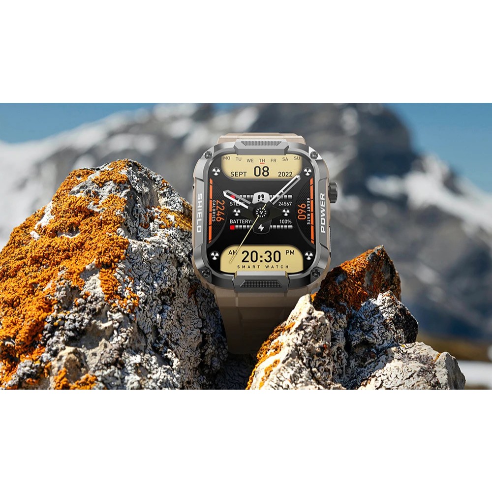 [Hàng chất] Đồng hồ thông minh Quân đội chống thấm nước, Đồng hồ thể thao sức khoẻ, Bluetooth Nhịp Tim Huyết Áp Giấc ngủ