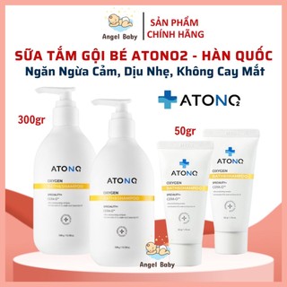Sữa tắm gội cho bé ATONO2 Hàn Quốc, sữa tắm gội ngăn ngừa cảm, dịu nhẹ, không cay mắt, an toàn cho bé từ sơ sinh
